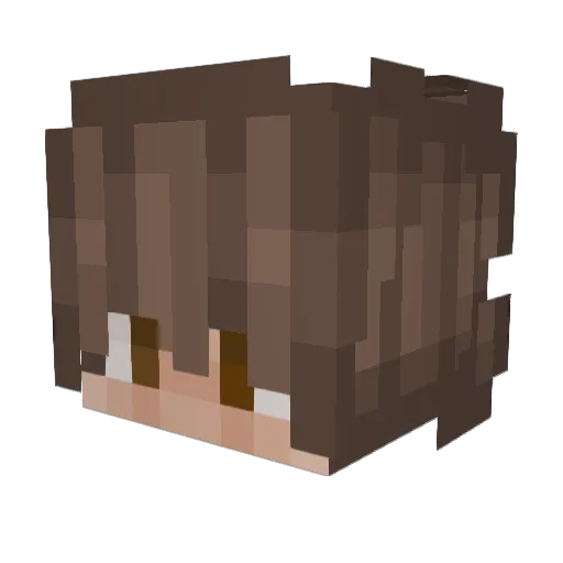 Oootur Minecraft avatar head, 3D render