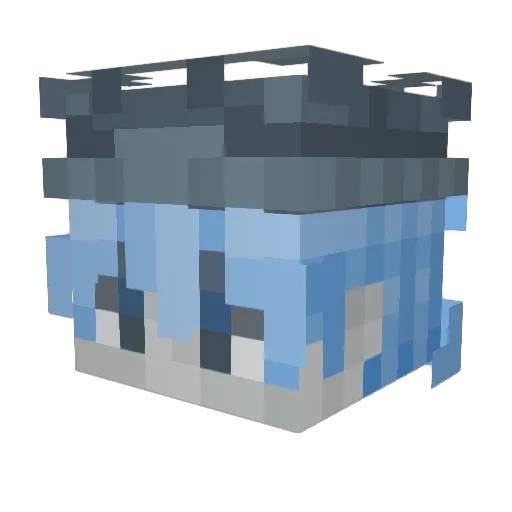 OopsArrow Minecraft avatar head, 3D render
