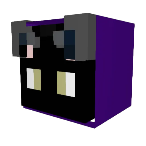OopsIwin Minecraft avatar head, 3D render