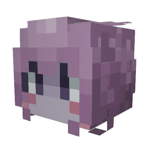 Oopstrap Minecraft avatar head, 3D render