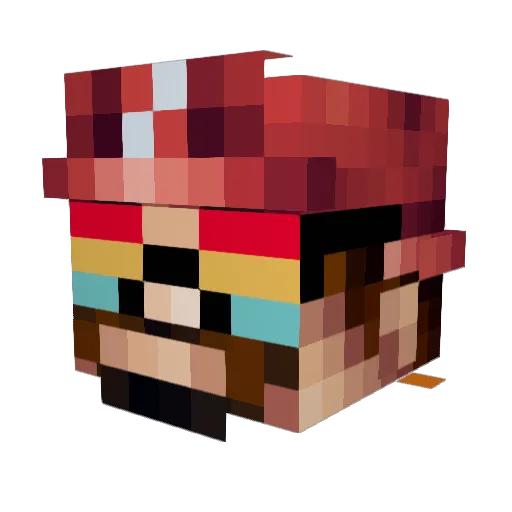 Ooric Minecraft avatar head, 3D render