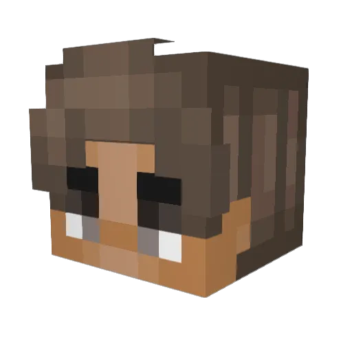 OosAwp Minecraft avatar head, 3D render