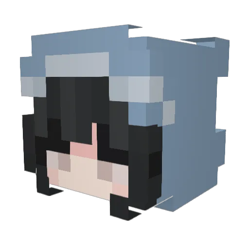 Oosh Minecraft avatar head, 3D render