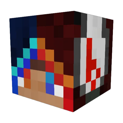 OostDennis Minecraft avatar head, 3D render