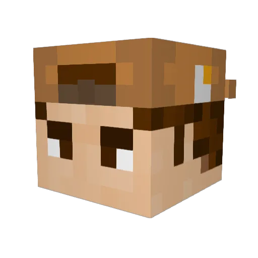 Ootnaegg Minecraft avatar head, 3D render