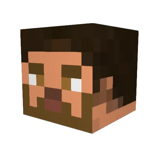 Ootoobeah Minecraft avatar head, 3D render