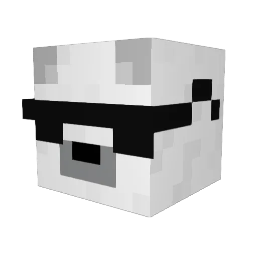 Oozem Minecraft avatar head, 3D render