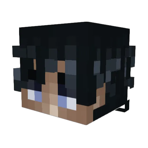 Oozora10 Minecraft avatar head, 3D render