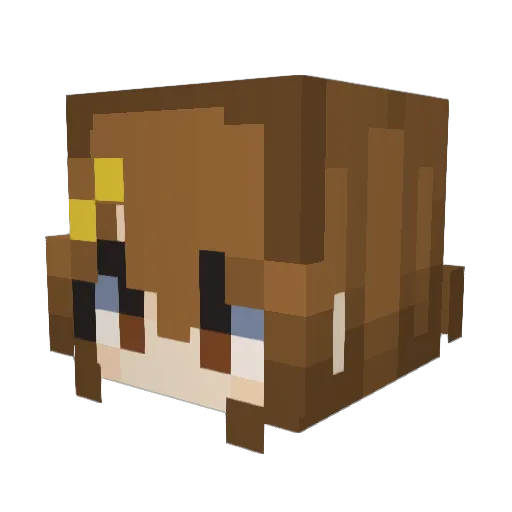 OpBacon_ Minecraft avatar head, 3D render