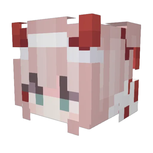 OpMePlease Minecraft avatar head, 3D render
