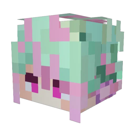OpRaven Minecraft avatar head, 3D render