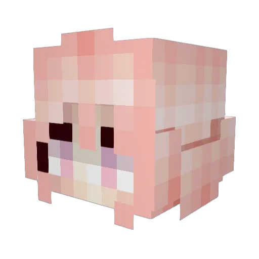 OpSky_ Minecraft avatar head, 3D render