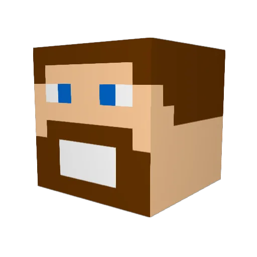 OpTicAiMbot Minecraft avatar head, 3D render