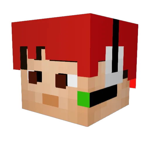 OpTicAspects Minecraft avatar head, 3D render