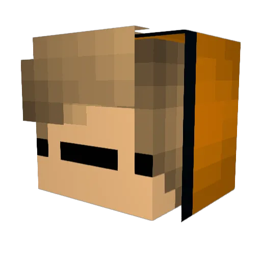 OpTrIx_ Minecraft avatar head, 3D render