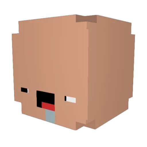Opa3500 Minecraft avatar head, 3D render