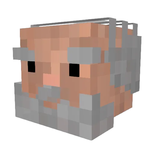 OpaH1 Minecraft avatar head, 3D render