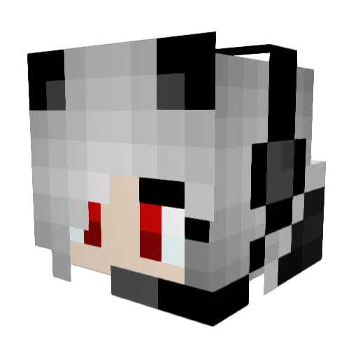 OpaLiss Minecraft avatar head, 3D render