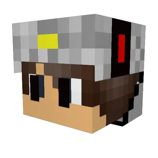 Opaev Minecraft avatar head, 3D render