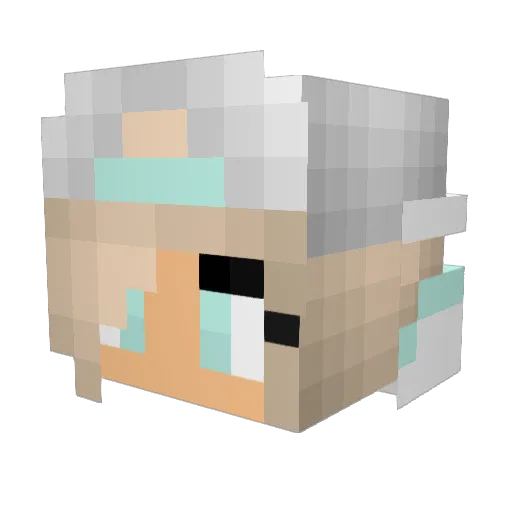 OpalFlame Minecraft avatar head, 3D render
