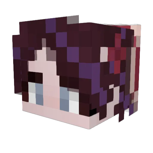 OpalJuno323 Minecraft avatar head, 3D render