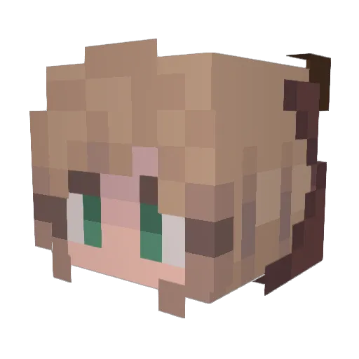 OpalLynx Minecraft avatar head, 3D render