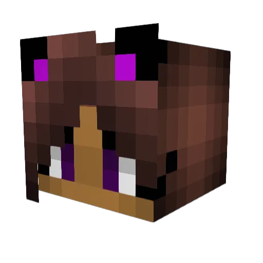 OpalMermaid Minecraft avatar head, 3D render