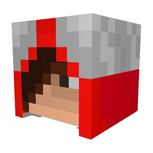 Opalette Minecraft avatar head, 3D render