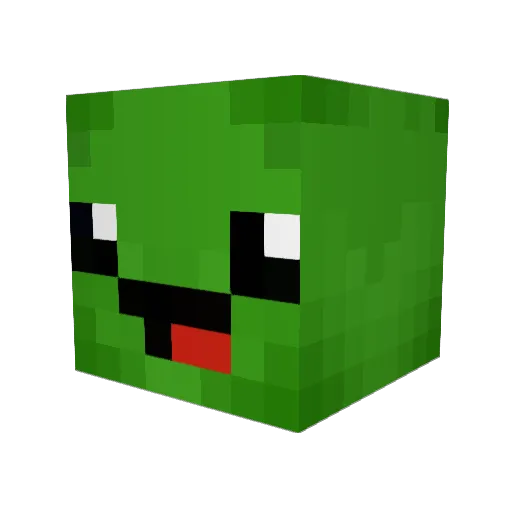 Opanlight Minecraft avatar head, 3D render