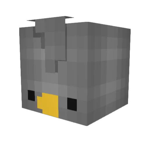 Oparin Minecraft avatar head, 3D render