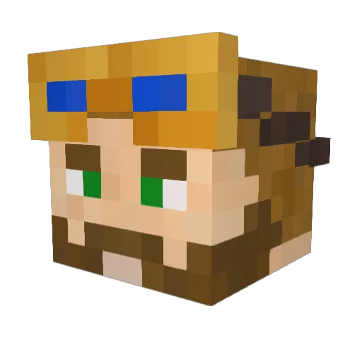 OparoZ Minecraft avatar head, 3D render