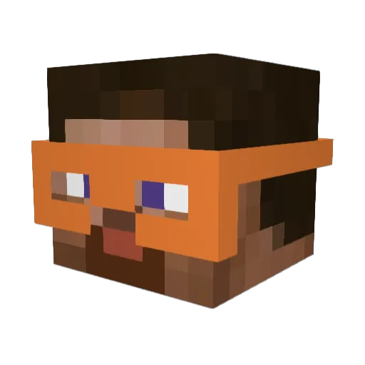 Opedin Minecraft avatar head, 3D render