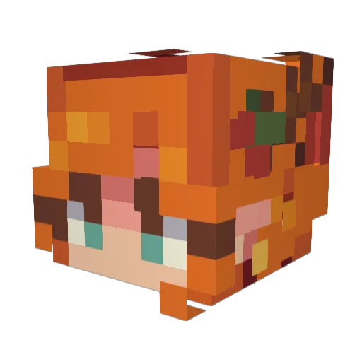 Opee34 Minecraft avatar head, 3D render