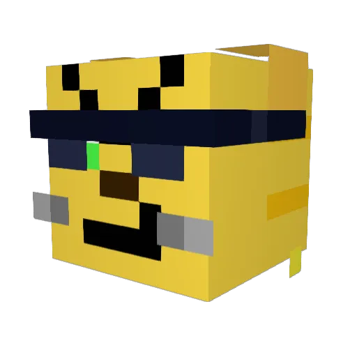 OpenSorse Minecraft avatar head, 3D render