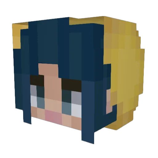 Open_Parenthesis Minecraft avatar head, 3D render