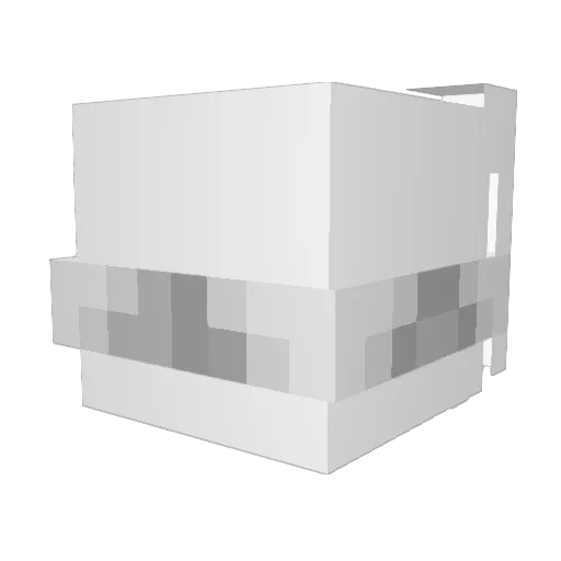OpeningAct Minecraft avatar head, 3D render