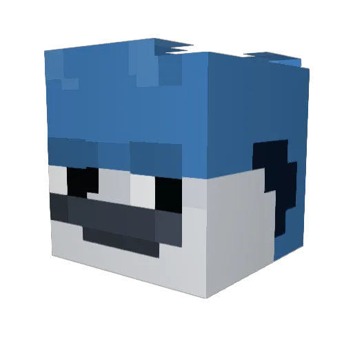 Openupwide Minecraft avatar head, 3D render