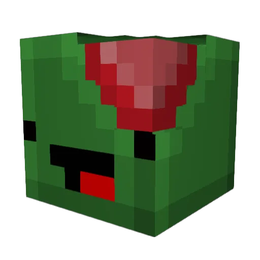 Operador Minecraft avatar head, 3D render
