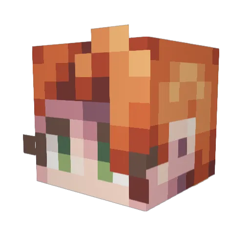 OperatedGnatt Minecraft avatar head, 3D render