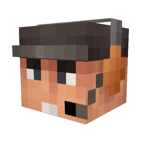 OperativeHog Minecraft avatar head, 3D render