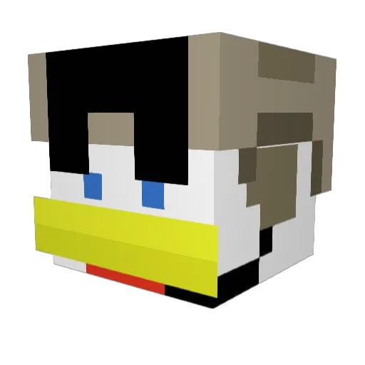 OperatorChicken Minecraft avatar head, 3D render