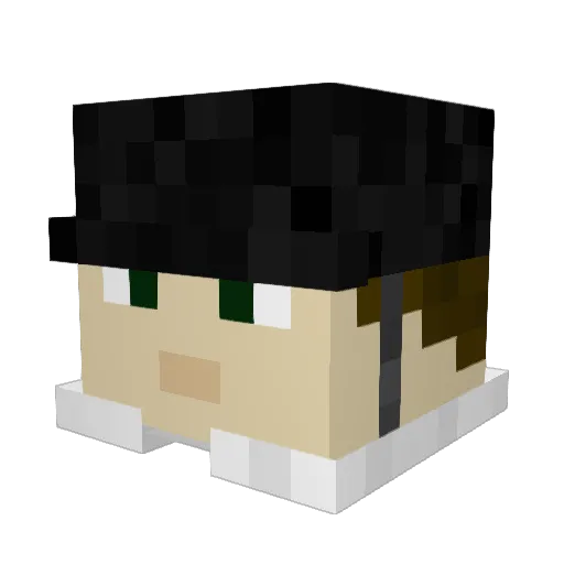 OperatorDoggo Minecraft avatar head, 3D render