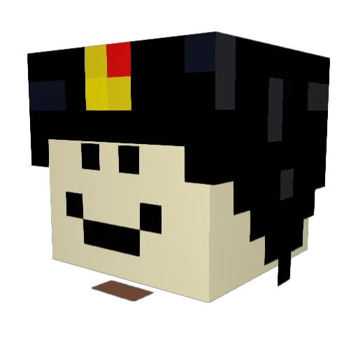 OperatorTaczki_ Minecraft avatar head, 3D render