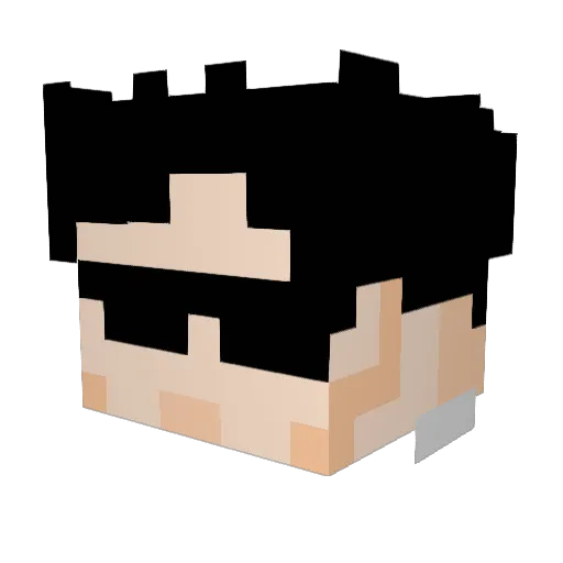 Operawoo Minecraft avatar head, 3D render