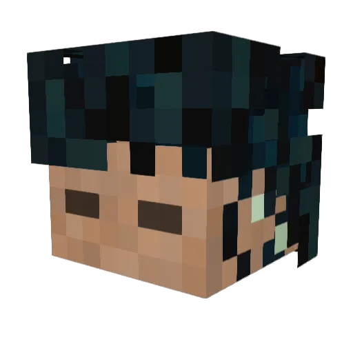 Operculouis Minecraft avatar head, 3D render