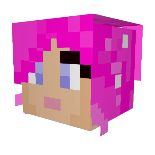 Opersent Minecraft avatar head, 3D render