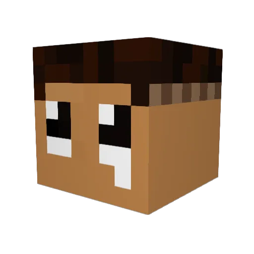 Opetany Minecraft avatar head, 3D render