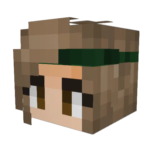 Opexia Minecraft avatar head, 3D render