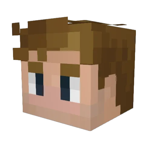 Opexon Minecraft avatar head, 3D render