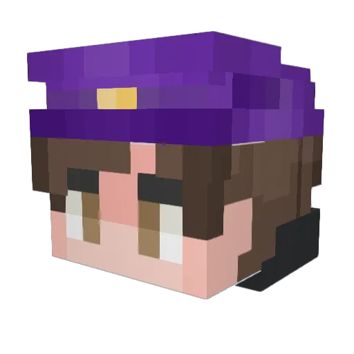 Oph4n1m Minecraft avatar head, 3D render